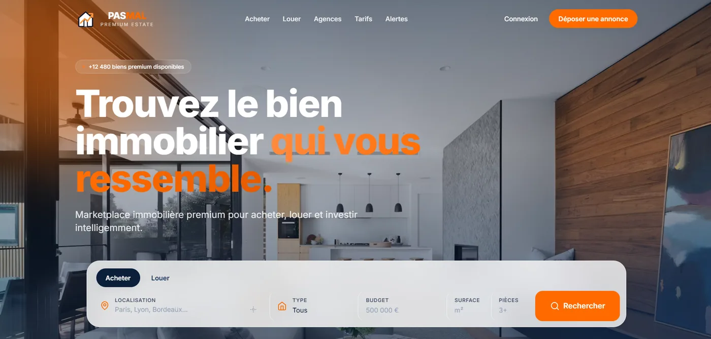 Pasmal � Page d'accueil du site vitrine